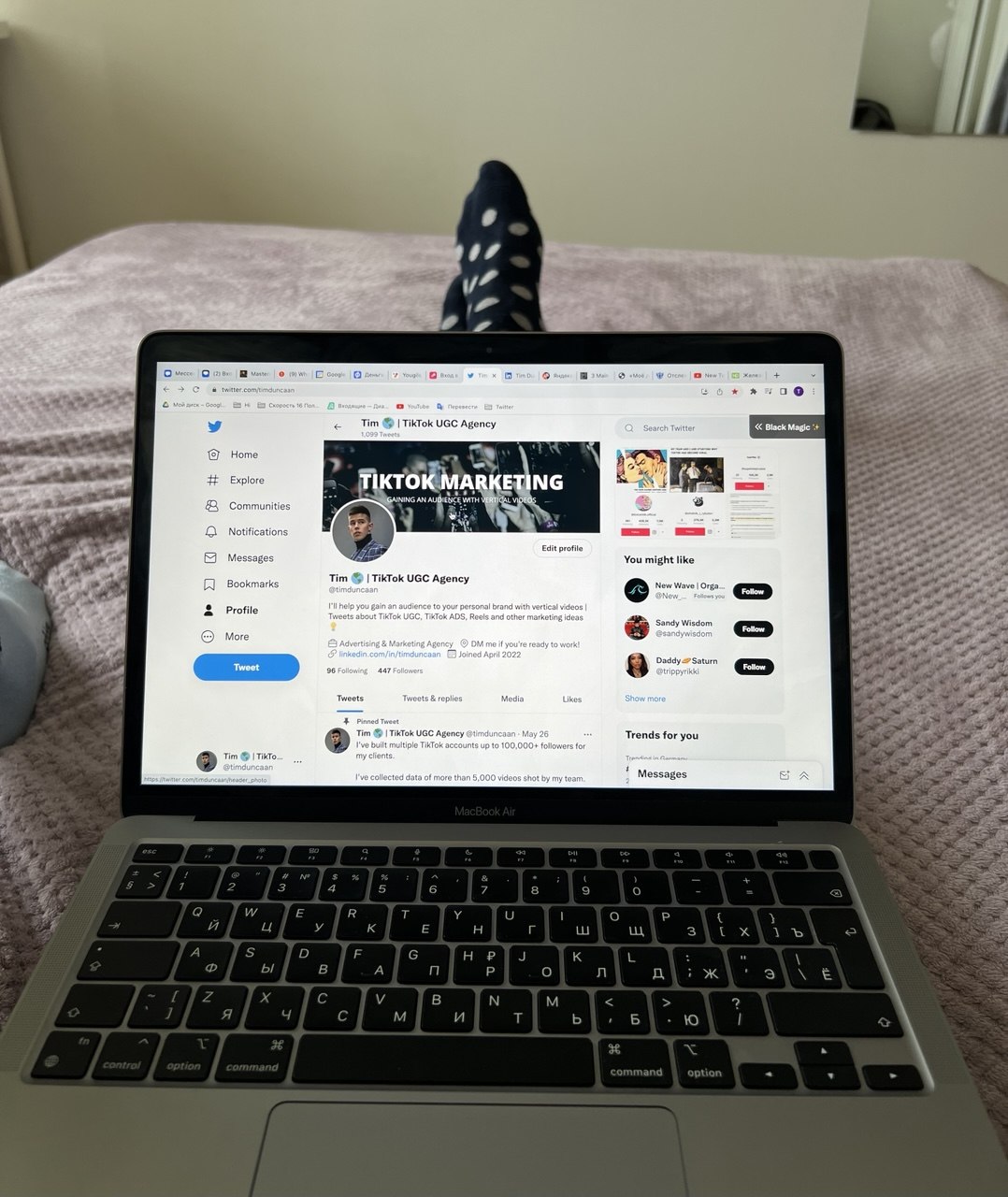 Posting on Twitter as a one-man TikTok UGC agency